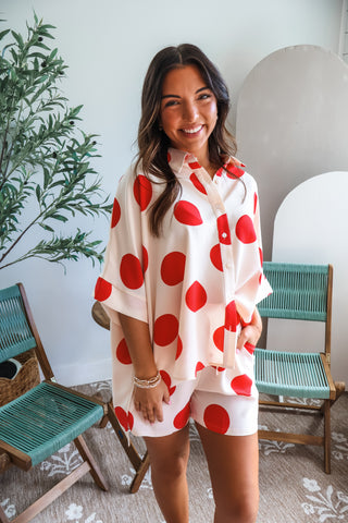 Take The Spotlight Short Set • Tomato Dot