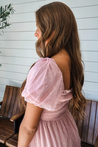 Ever After Swiss Dot Dress • Pink - FINAL SALE