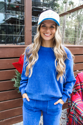Velvet Crush Pullover • Blue