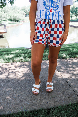 Summer Sale 2 • Checker Print Shorts - FINAL SALE