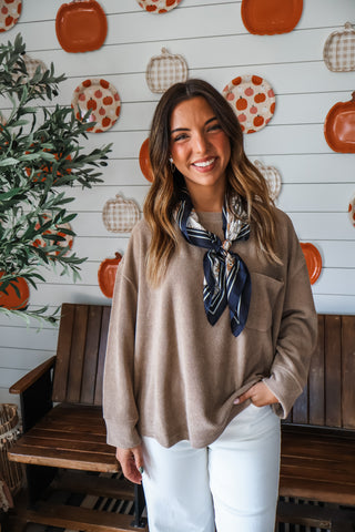 Autumn Meadow Silk Scarf • Midnight Navy