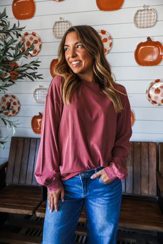 The Lived-In Crewneck • Red