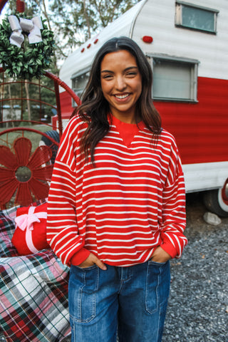 North Pole Stripes • Red - FINAL SALE