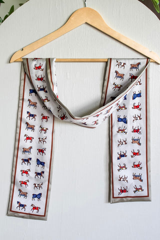 Run For The Roses Narrow Scarf • Multi