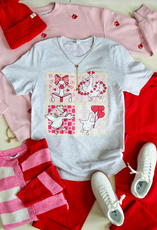 Silly Goose Sweetheart Graphic Tee • Ash Grey