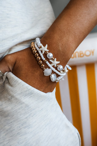 Seaside Charm Bracelet Set • White