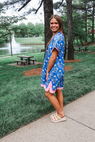 A Beautiful Beginning • Blue Floral - FINAL SALE