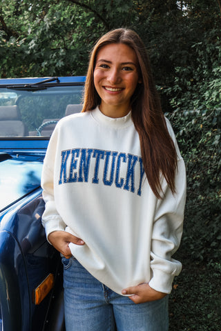 Bluegrass State Mock Neck Sweatshirt • Ivory
