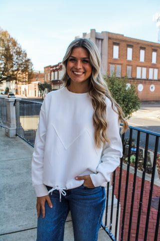 Peak Season Pullover • White