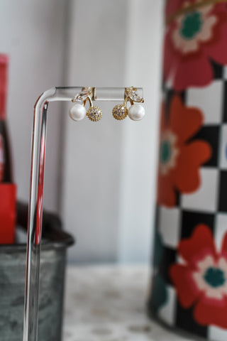 Cherry Charmer Stud Earrings • Gold