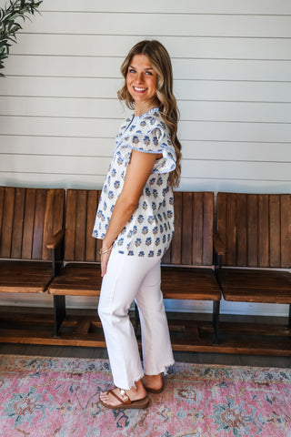 Backyard Blooms • Blue Floral