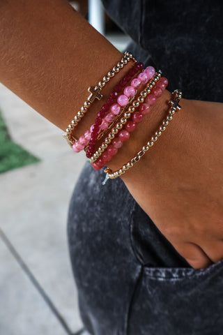Charm & Cheer Bracelet • Pink Mix