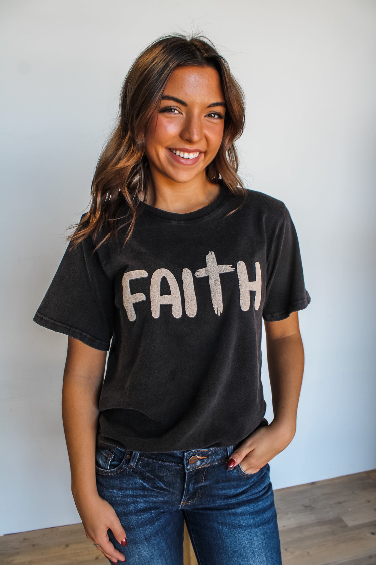 Have Faith Vintage Tee • Black