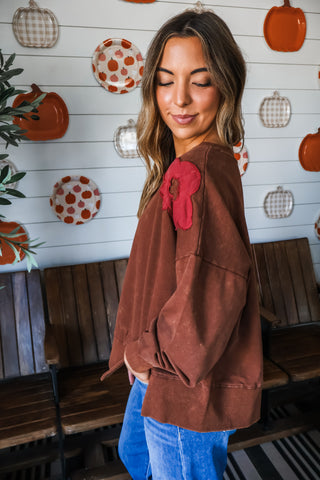 Keepsake Patchwork Pullover • Brown