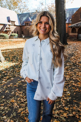 Stella Denim Shirt • Ice Blue