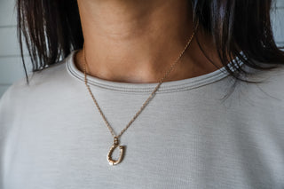 Lots Of Luck Horseshoe Necklace • Gold