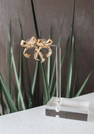 Ever After Bow Earrings • Gold