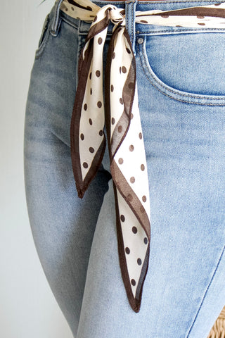 Dotted Darling Sheer Scarf • Cream