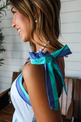 Pretty Palette Bow Strap Midi • Blue