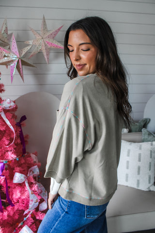 Most Wonderful Time Cardigan Top • Olive