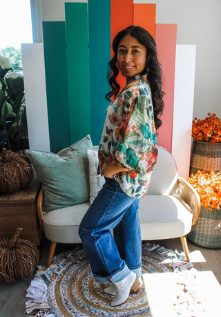 Flower Harvest • Cream Floral - FINAL SALE