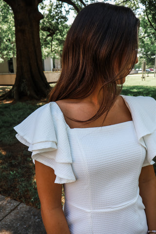 Just the thing• white ruffle dress