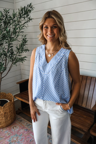 Seaside Escape • Blue Stripes