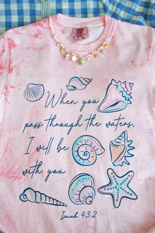 When You Pass Through The Waters Graphic Tee • Hibiscus