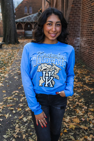 Vintage Wildcats Graphic Tee • Heather Blue