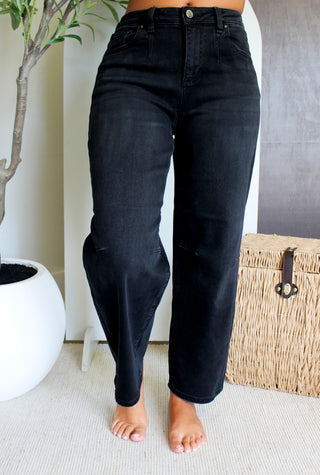 Lin Darted Barrel Leg • Black