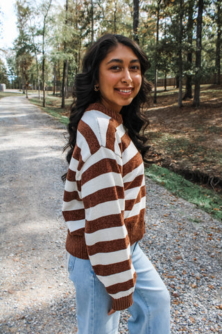 Pine Tree Lane • Brown Stripes