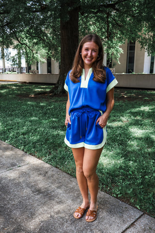 Split Second Short Set • Blue/Lime
