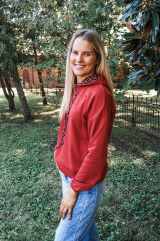 Fiercely Fun Pullover Hoodie • Brick Red