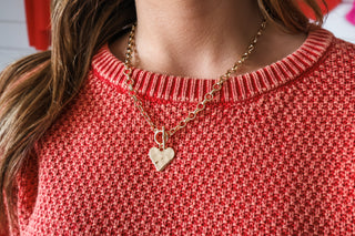 Heart Of Gold Toggle Necklace
