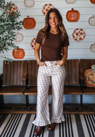 The Ruched Essential Tee • Cocoa