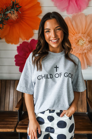 Child Of God Graphic Top • Heather Grey