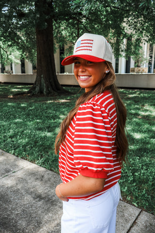 Pretty Pop Of Stripes • Red