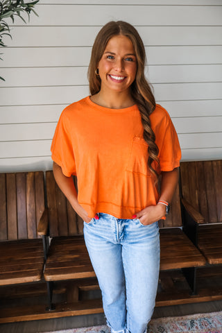 Rule Breaker Pocket Tee • Orange
