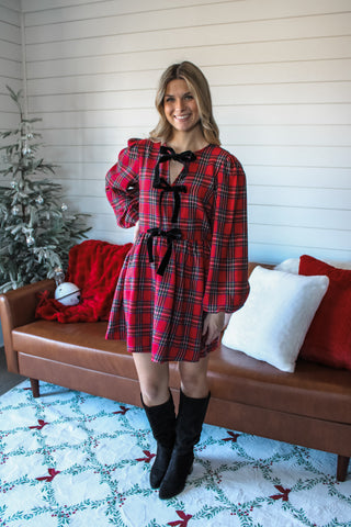 Parties For Hosting Plaid Dress • Red