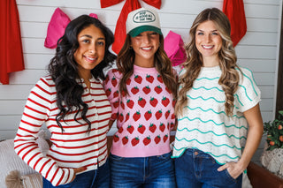 Strawberry Fields Sweater • Pink