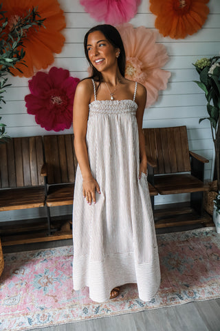 Coastal Stripes Maxi • Tan
