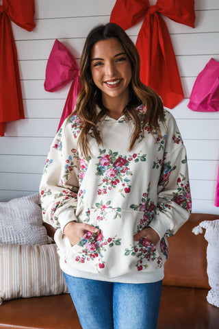 Secret Garden Floral Pullover • Cream