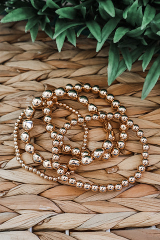 Pebbled Polish Bracelet • Gold