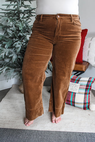 Zoe Corduroy Wide Leg • Teddy Bear - PLUS