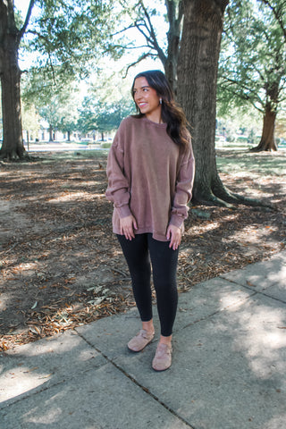 Snuggle Season Pullover • Chocolate - FINAL SALE