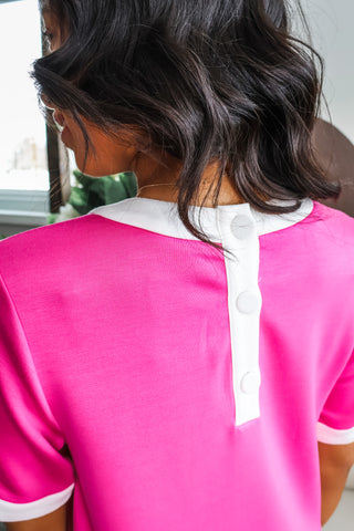 Sweet & Simple Pocket Dress • Pink