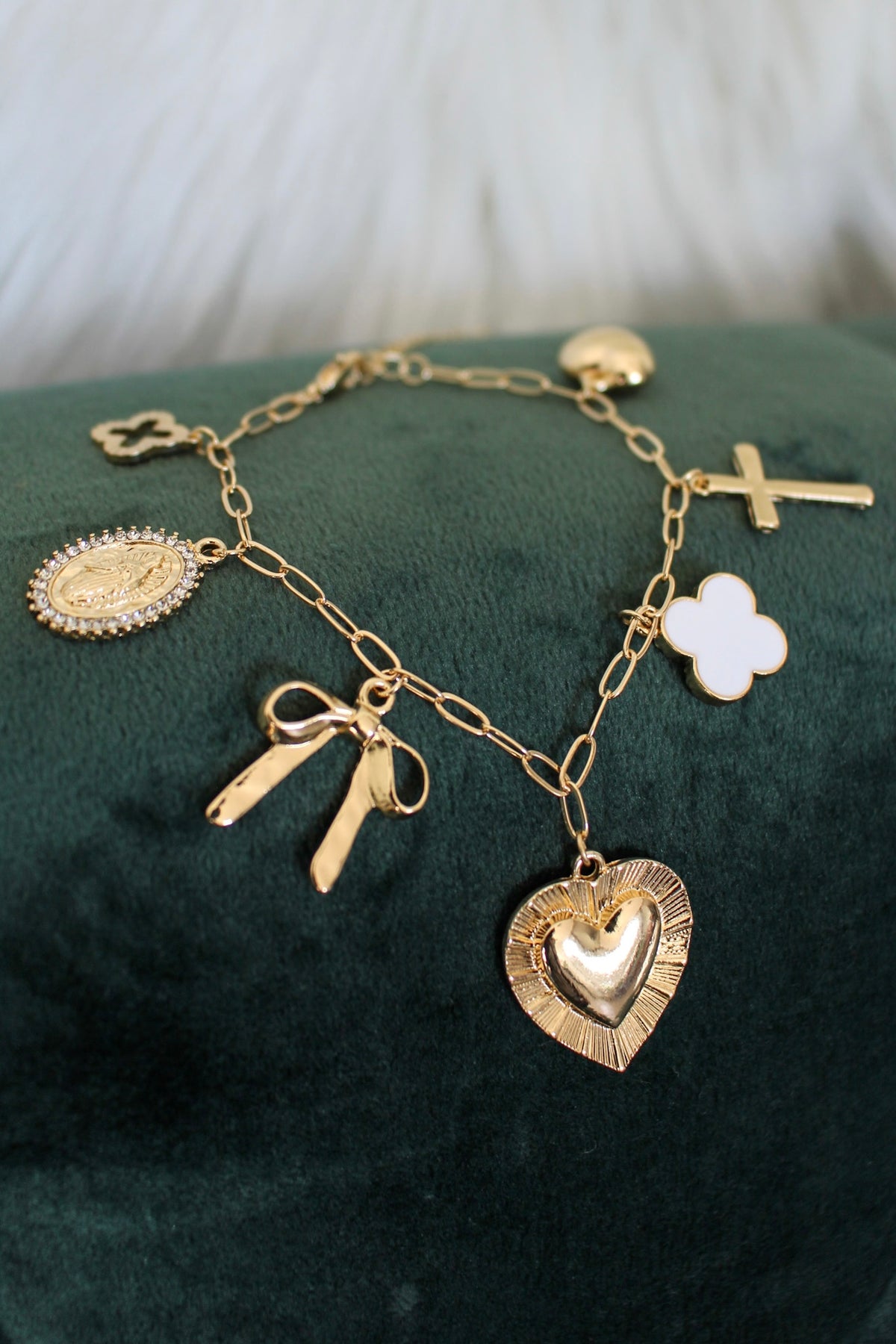 Heart Of Gold Charm Bracelet