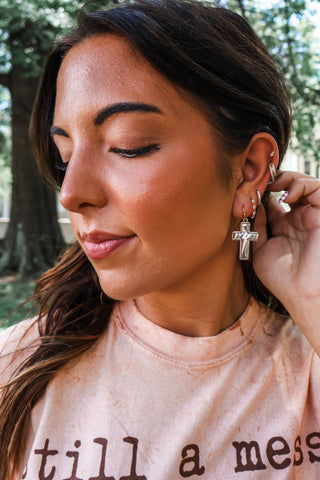 Guided By Grace Earrings • Silver Mix