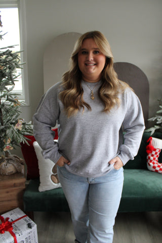 Forever Favorite Crewneck • Heather Grey - PLUS