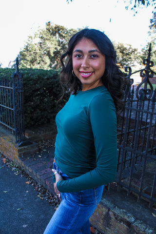 Soft & Simple Crewneck • Evergreen - FINAL SALE